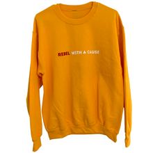 Load image into Gallery viewer, Rebel With a Cause Sweatshirt_ Yellow
