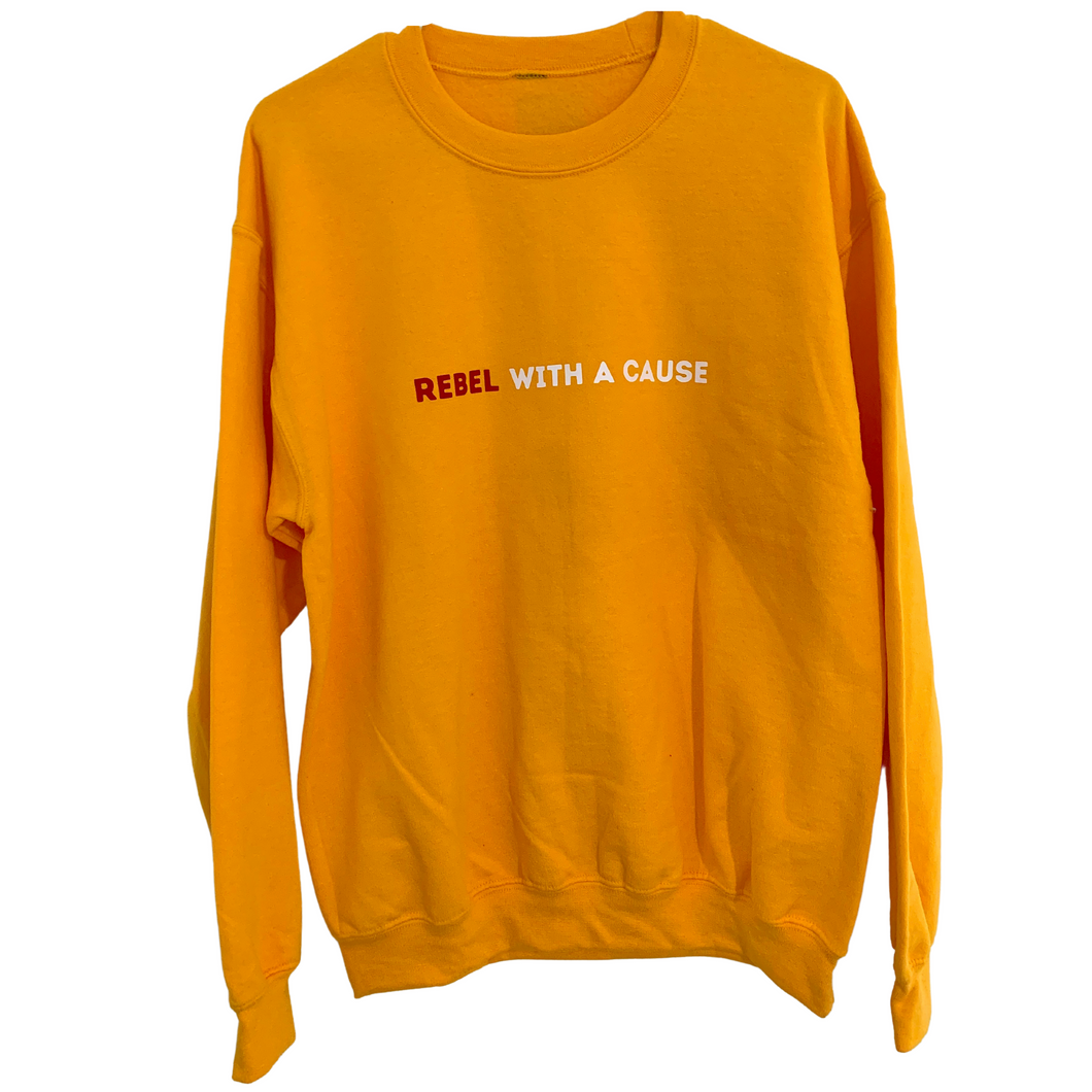 Rebel With a Cause Sweatshirt_ Yellow